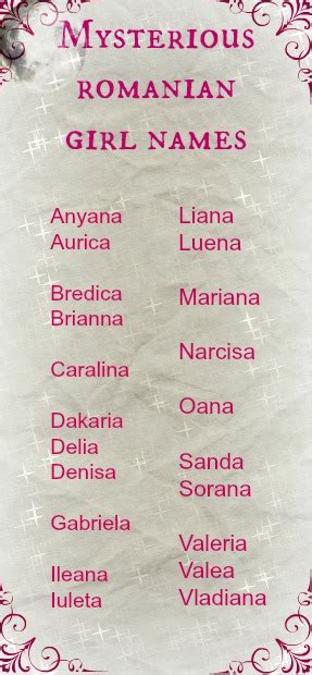 beautiful romanian girl names
